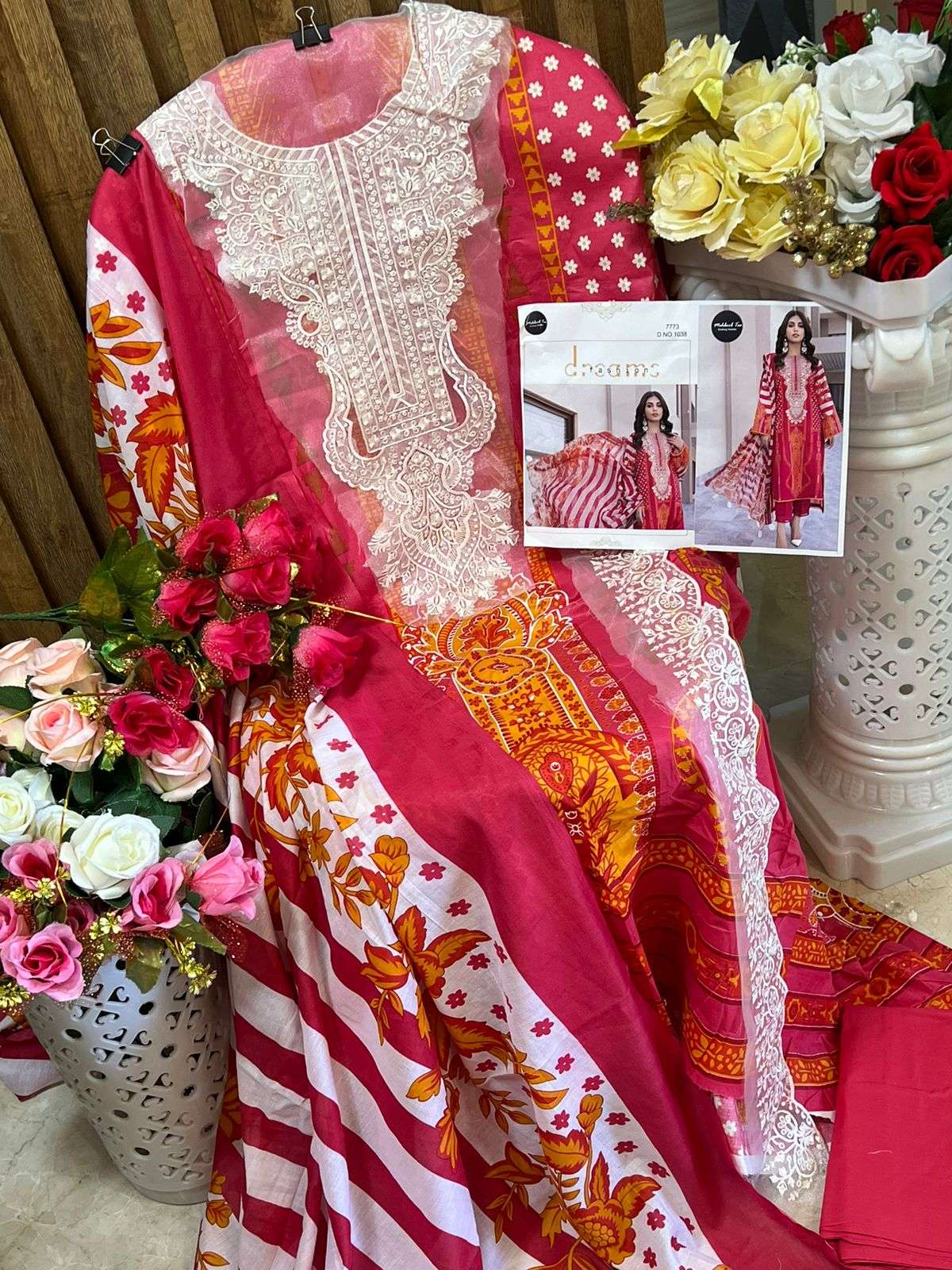 CHARIZMA VOL-1 BY MASOOD TEX HEAVY COTTON WORK PAKISTANI DRESSES