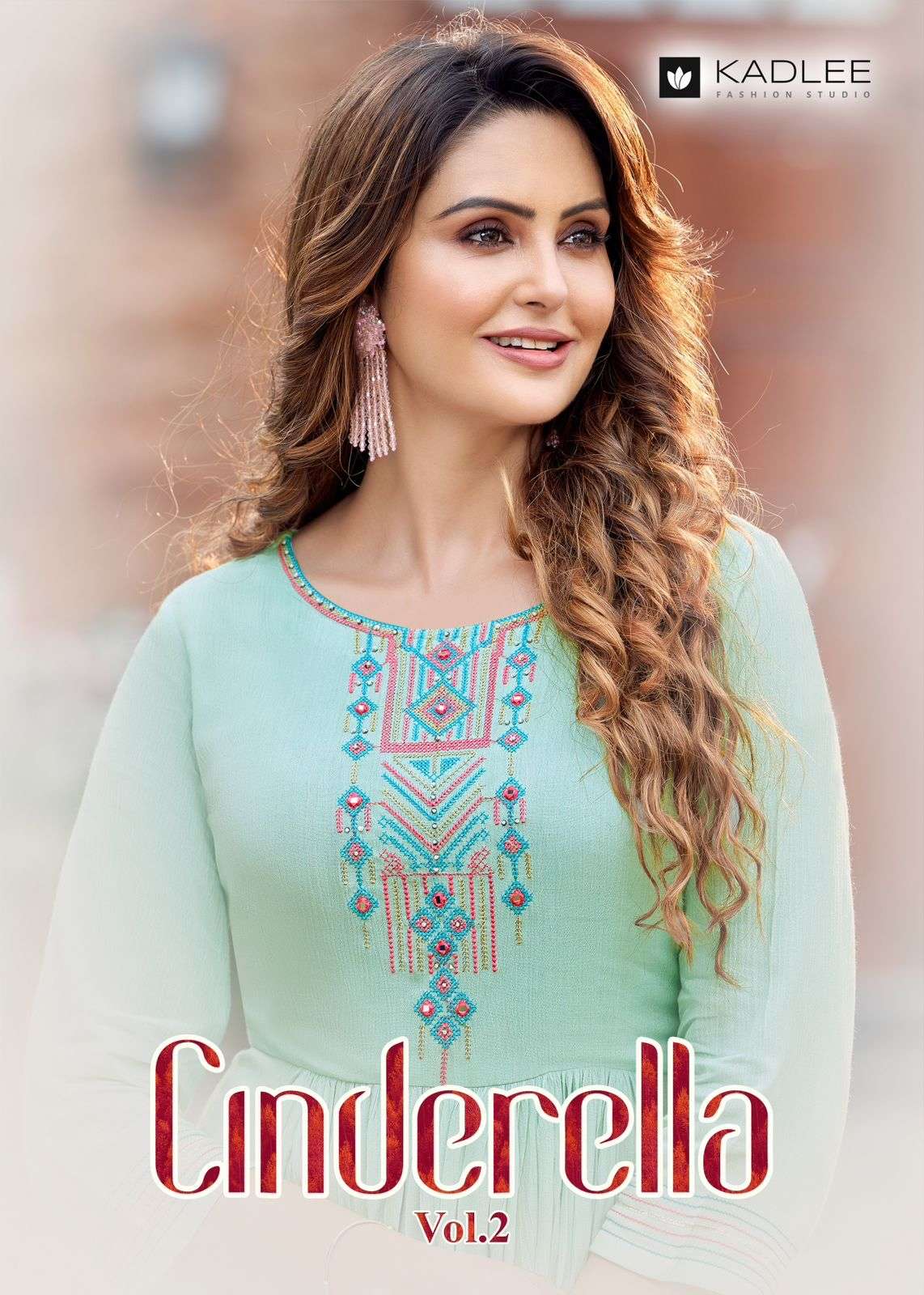 CINDERELLA VOL-2 BY KADLEE 1007 TO 1012 SERIES EMBROIDERED RAYON KURTIS