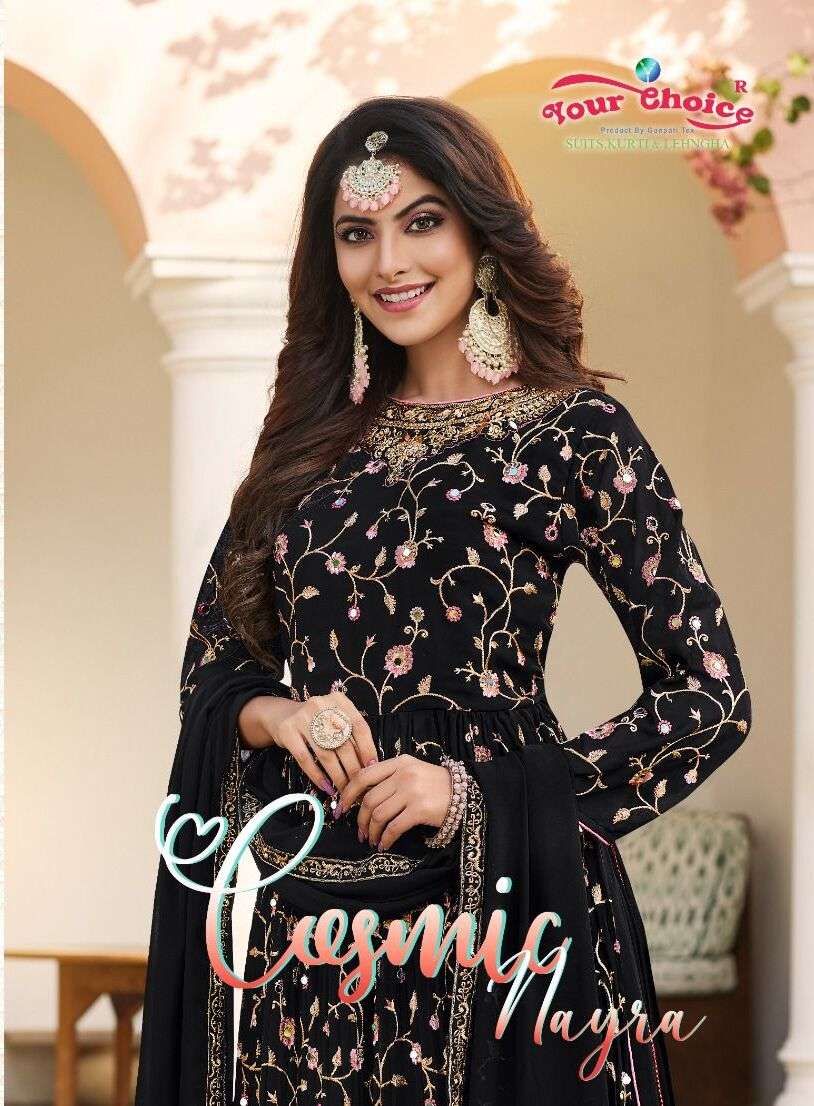 COSMIC BY YOUR CHOICE 1001 TO 1006 SERIES GEORGETTE GHARARA SUITS