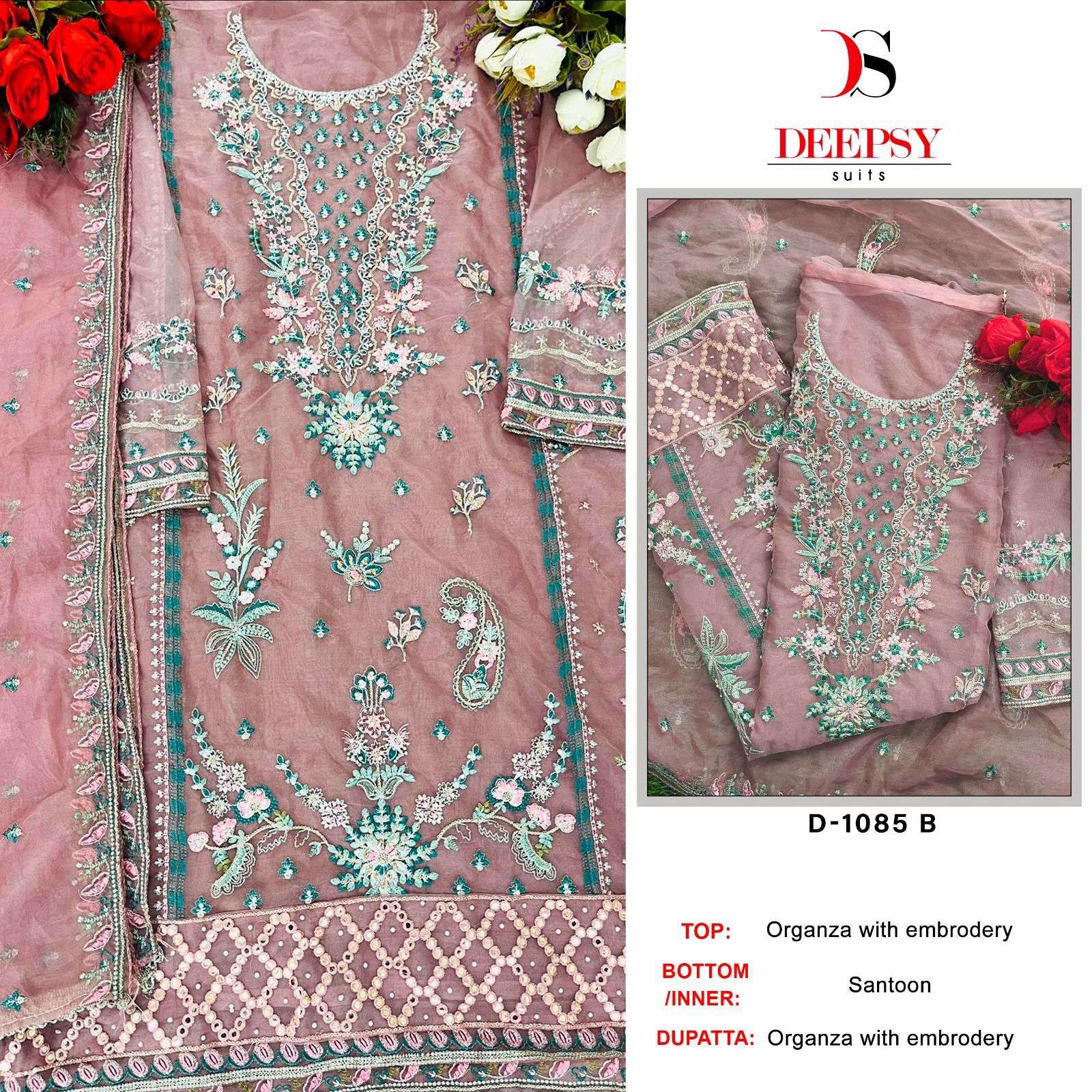 D-1085 COLOURS BY DEEPSY SUITS HEAVY ORGANZA EMBROIDERY PAKISTANI DRESS