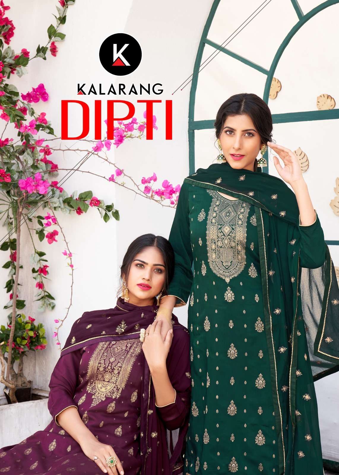 DIPTI BY KALARANG 10441 TO 10444 SERIES RUSSIAN DOLA JACQUARD DRESSES