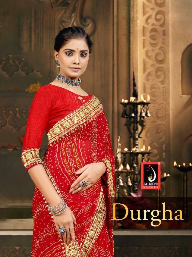 DURGHA BY JALNIDHI 11601 T0 11604 SERIES HEAVY GEORGETTE WORK SAREES