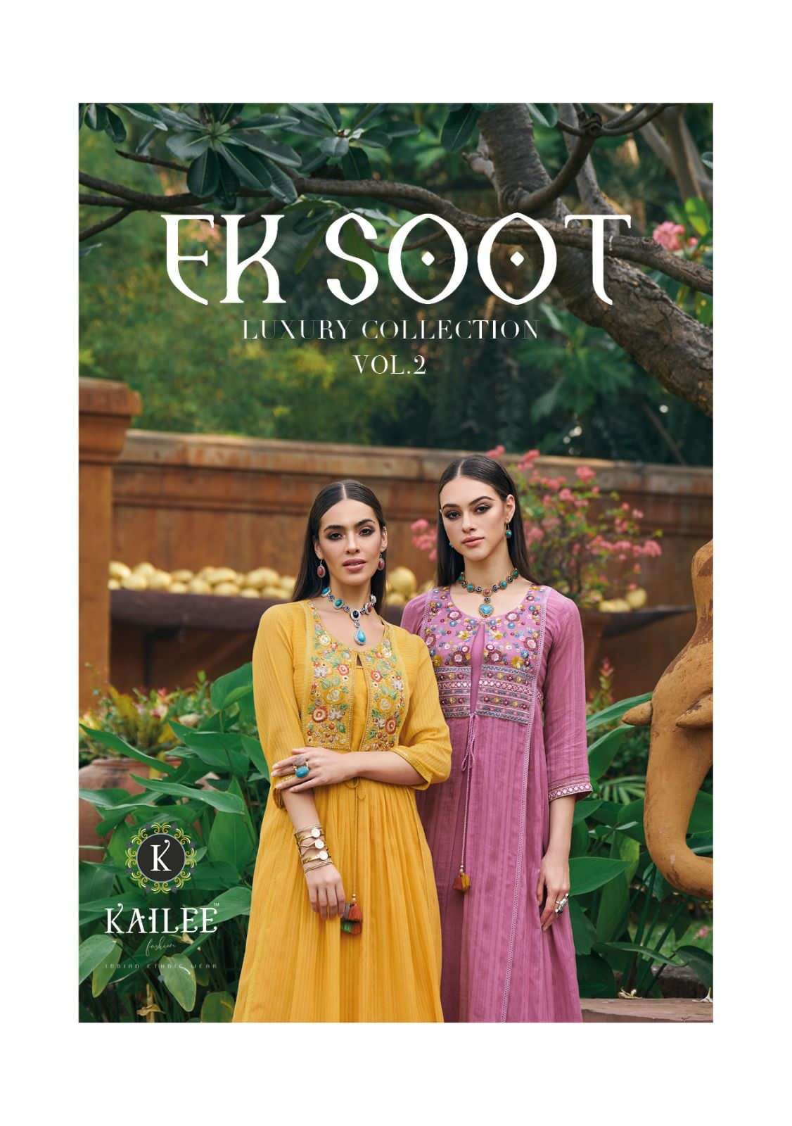 EK SOOT VOL-2 BY KALKI FASHION 40101 TO 40104 SERIES KURTI WITH SHRUG