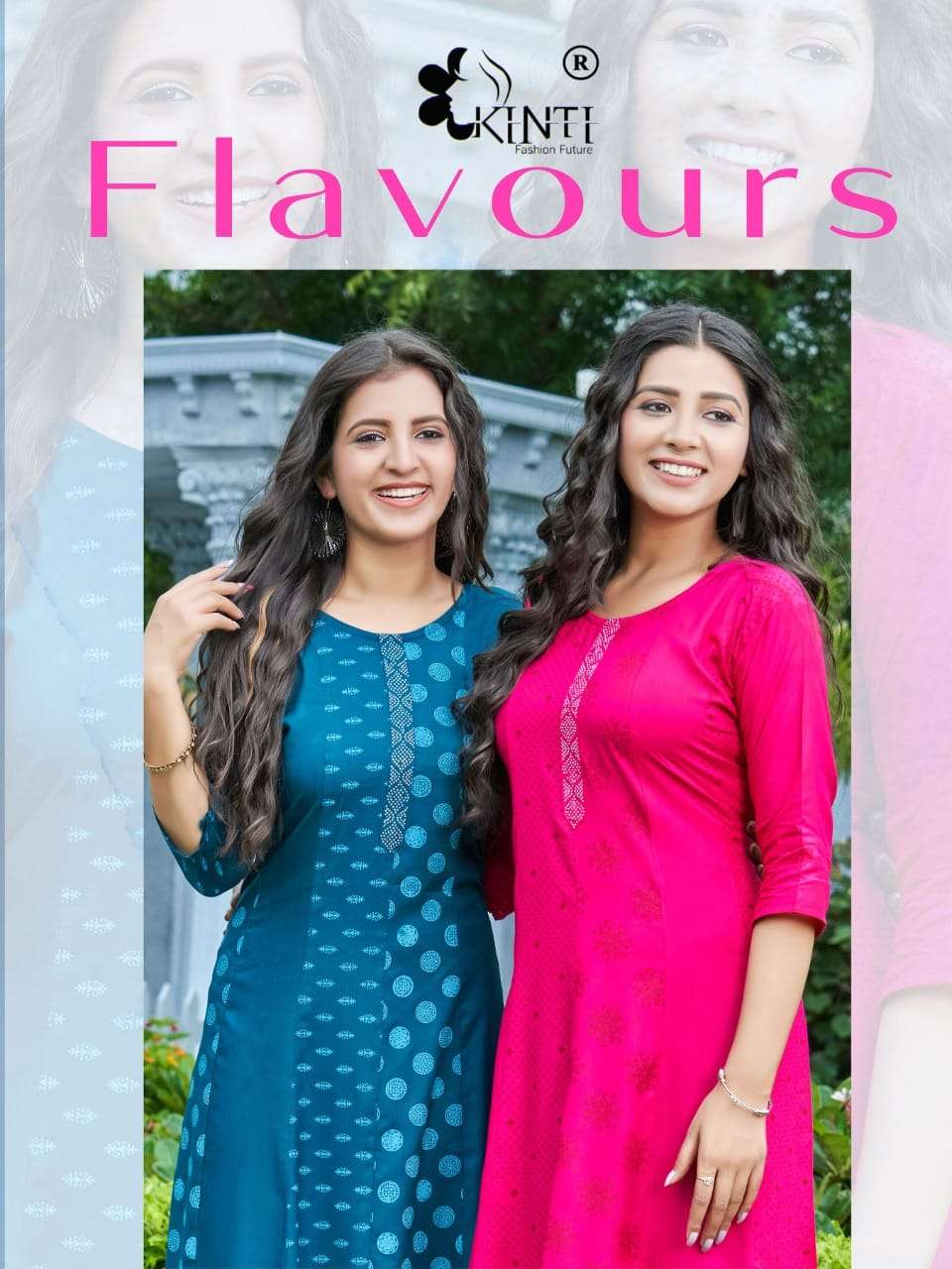 FLAVOUR BY KINTI 101 TO 08 SERIES FANCY RAYON STITCHED KURTIS