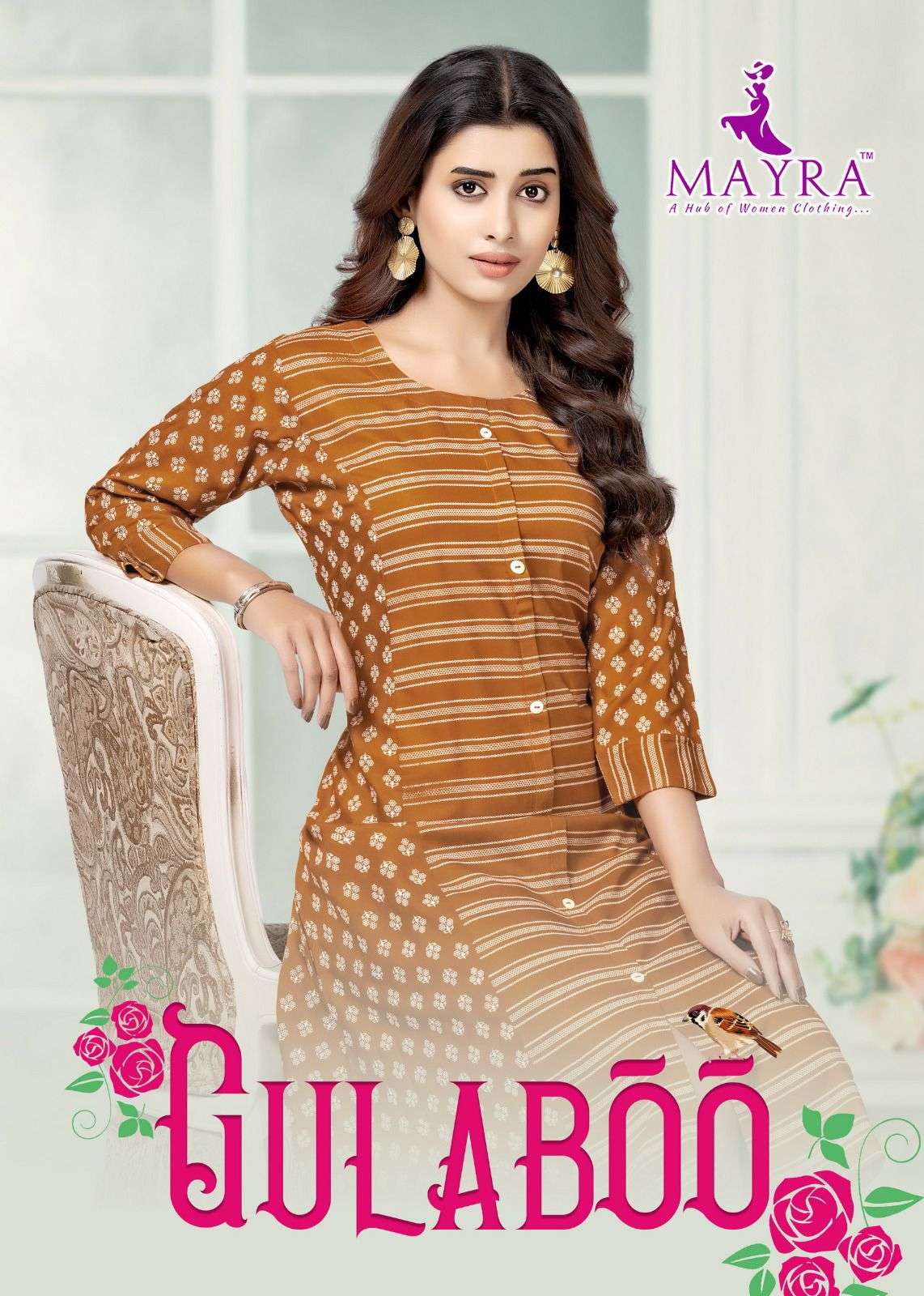 GULABOO BY MAYRA 80157 TO 80164 SERIES FANCY RAYON WORK KURTI