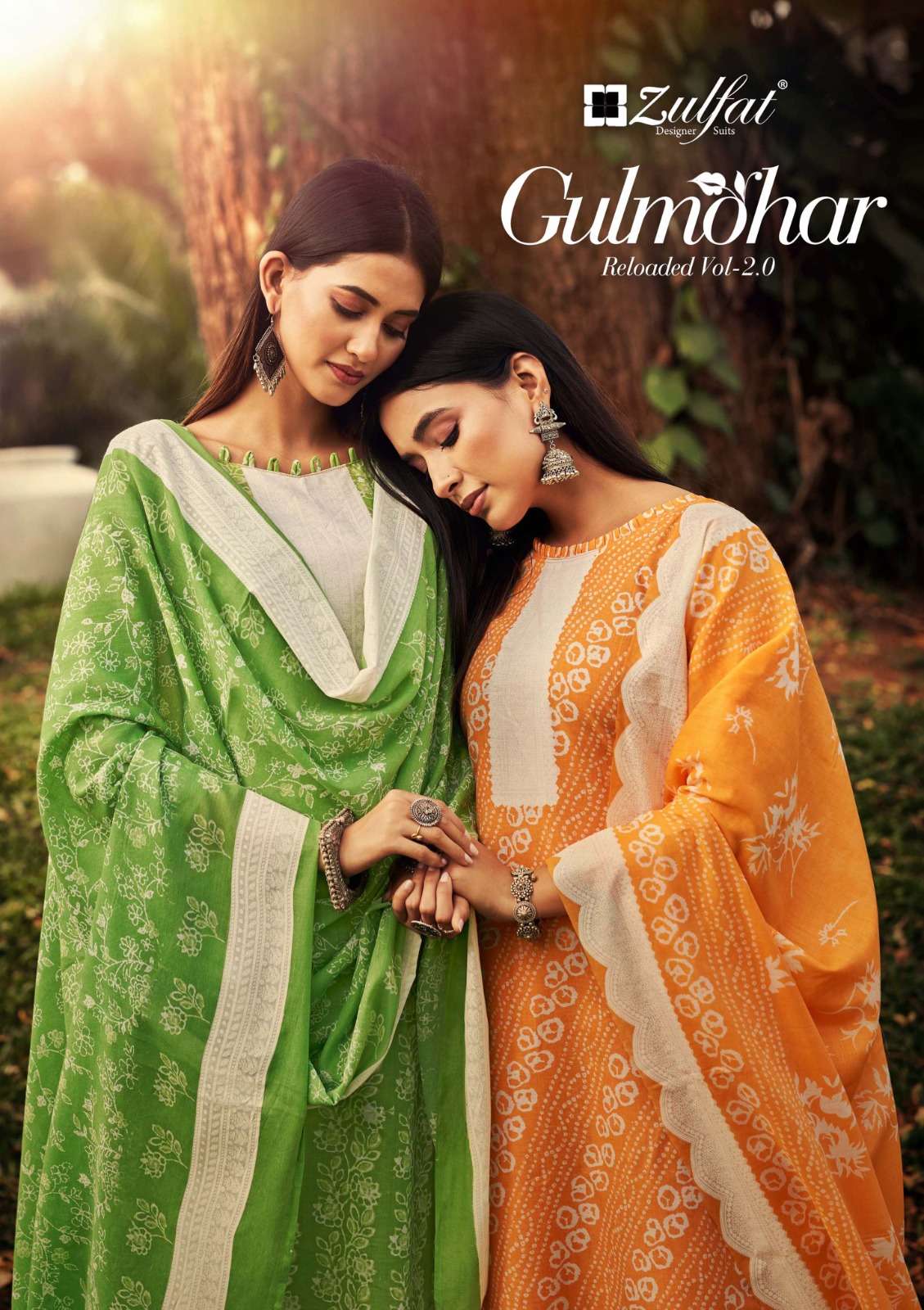 GULMOHAR VOL-20 BY ZULFAT 93-001 TO 93-010 SERIES DESIGNER PRINTED COTTON DRESSES