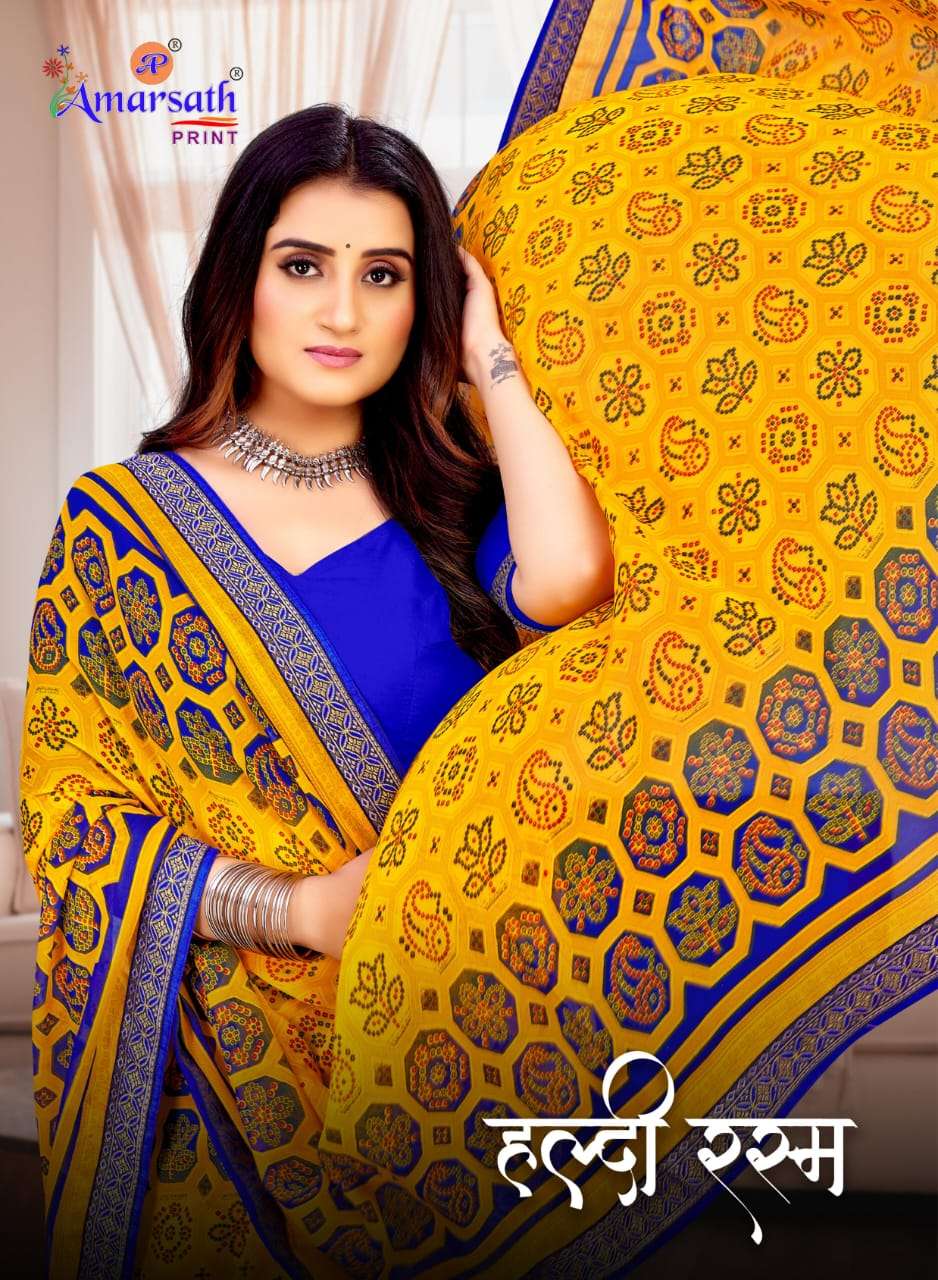 HADLI RASAM BY AMARSATH 1001 TO 1008 SERIES FANCY PRINT SAREES