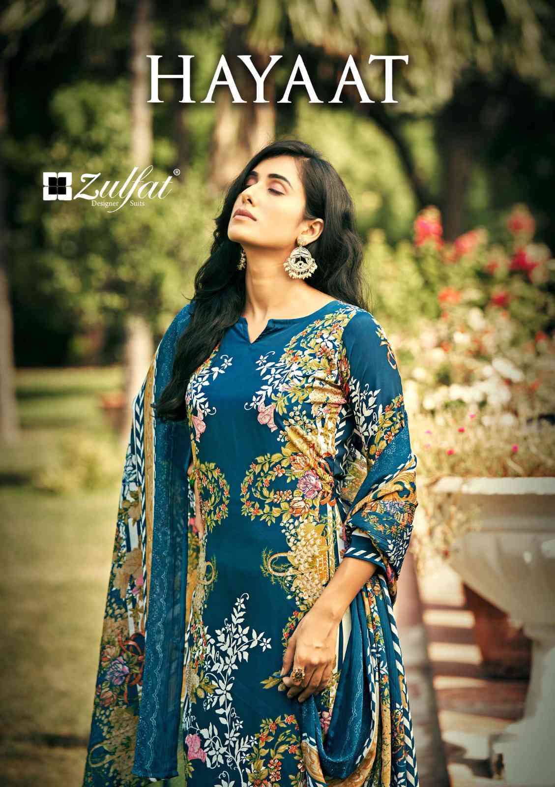 HAYAAT BY ZULFAT 469-001 TO 469-010 SERIES DESIGNER PUR CREPE DRESSES