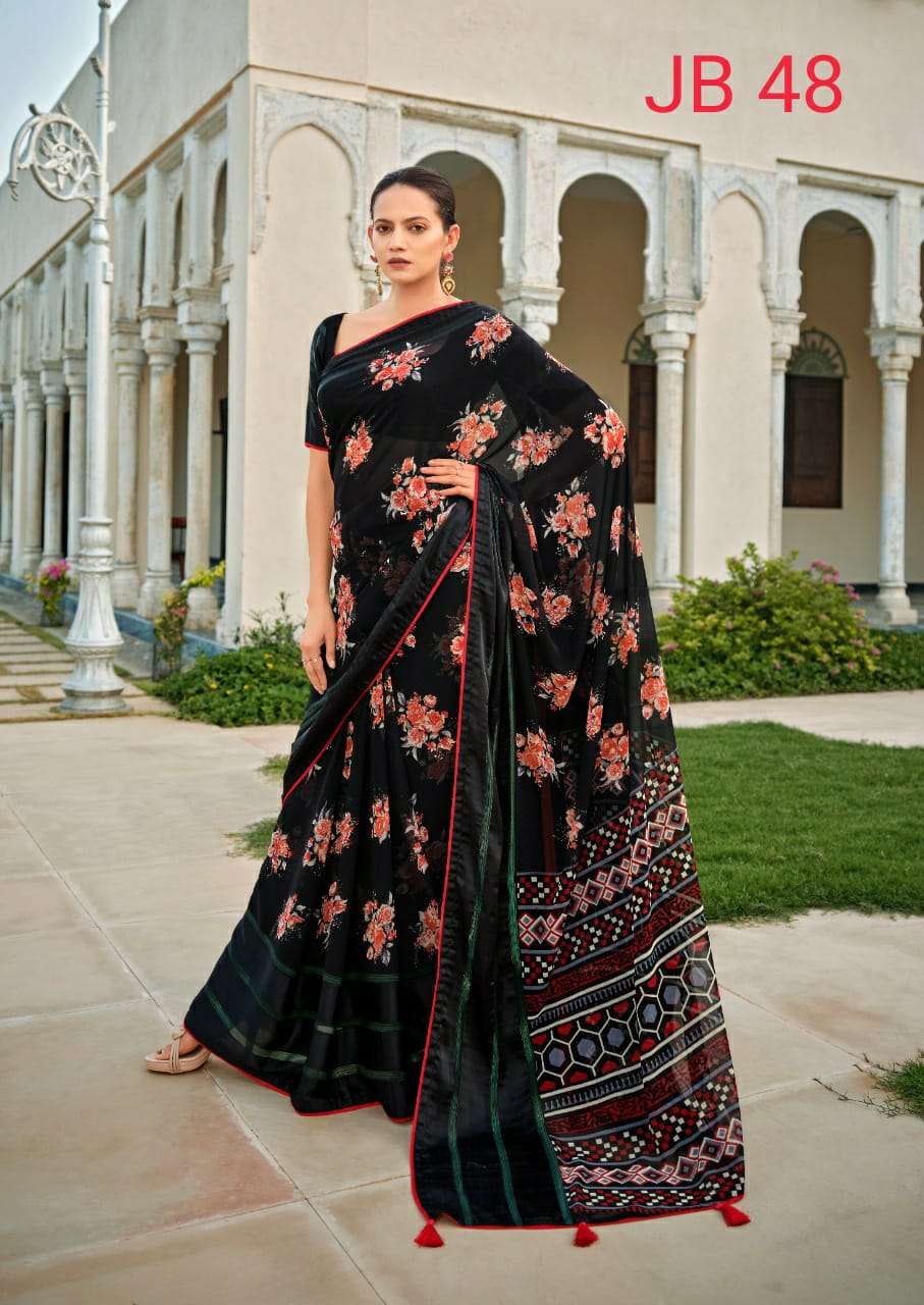 JEEVIKA HITS BY SR 01 TO 13 SERIES DESIGNER WEIGHTLESS SATIN SAREES