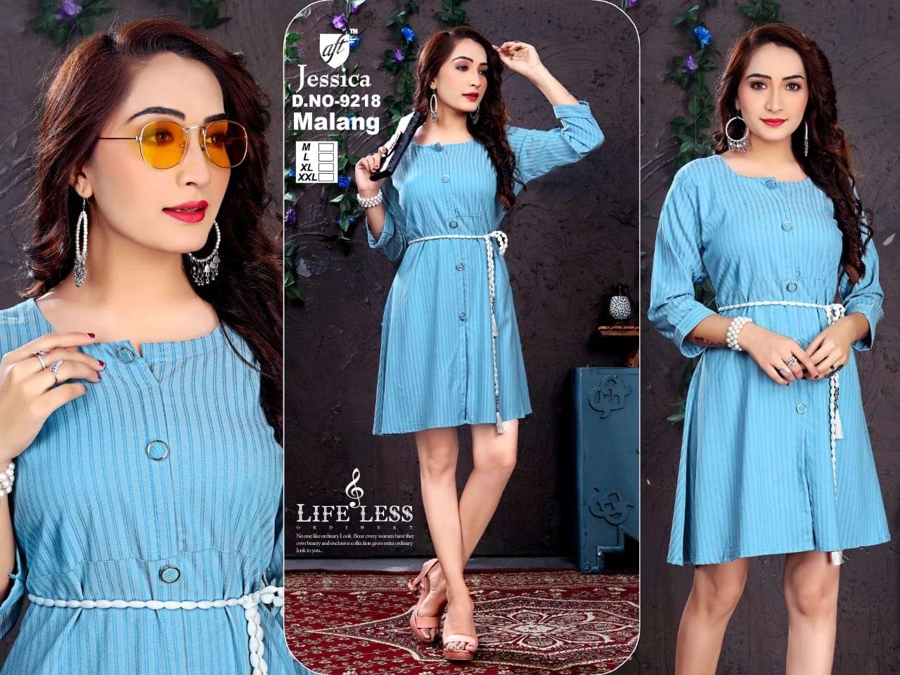 JESSICA MALANG BY ASLIWHOLESALE DESIGNER LYCRA FANCY KURTIS