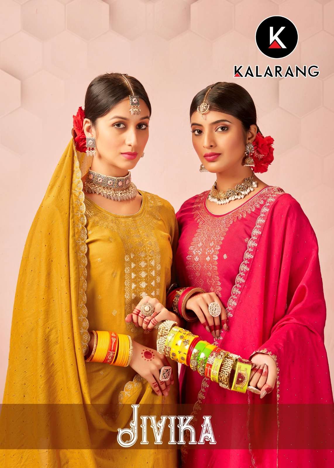 JIVIKA BY KALARANG 10191 TO 10194 SERIES MUSLIN DOLA JACQUARD DRESSES