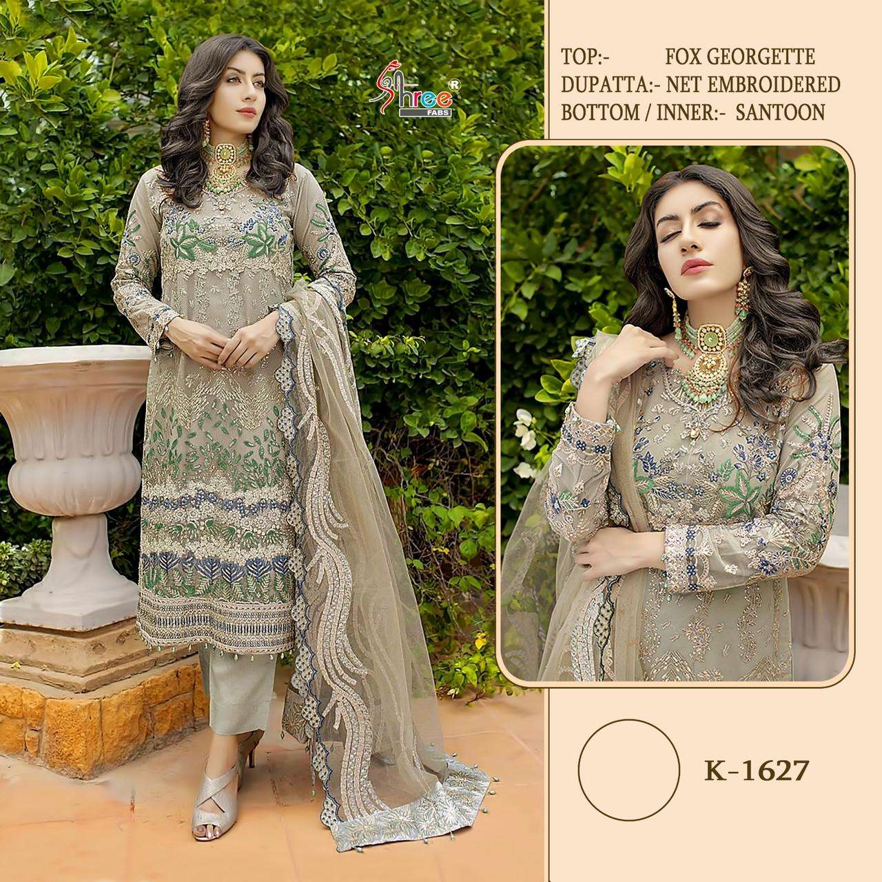 K-1627 HIT DESIGN BY SHREE FABS FAUX GEORGETTE PAKISTANI DRESS