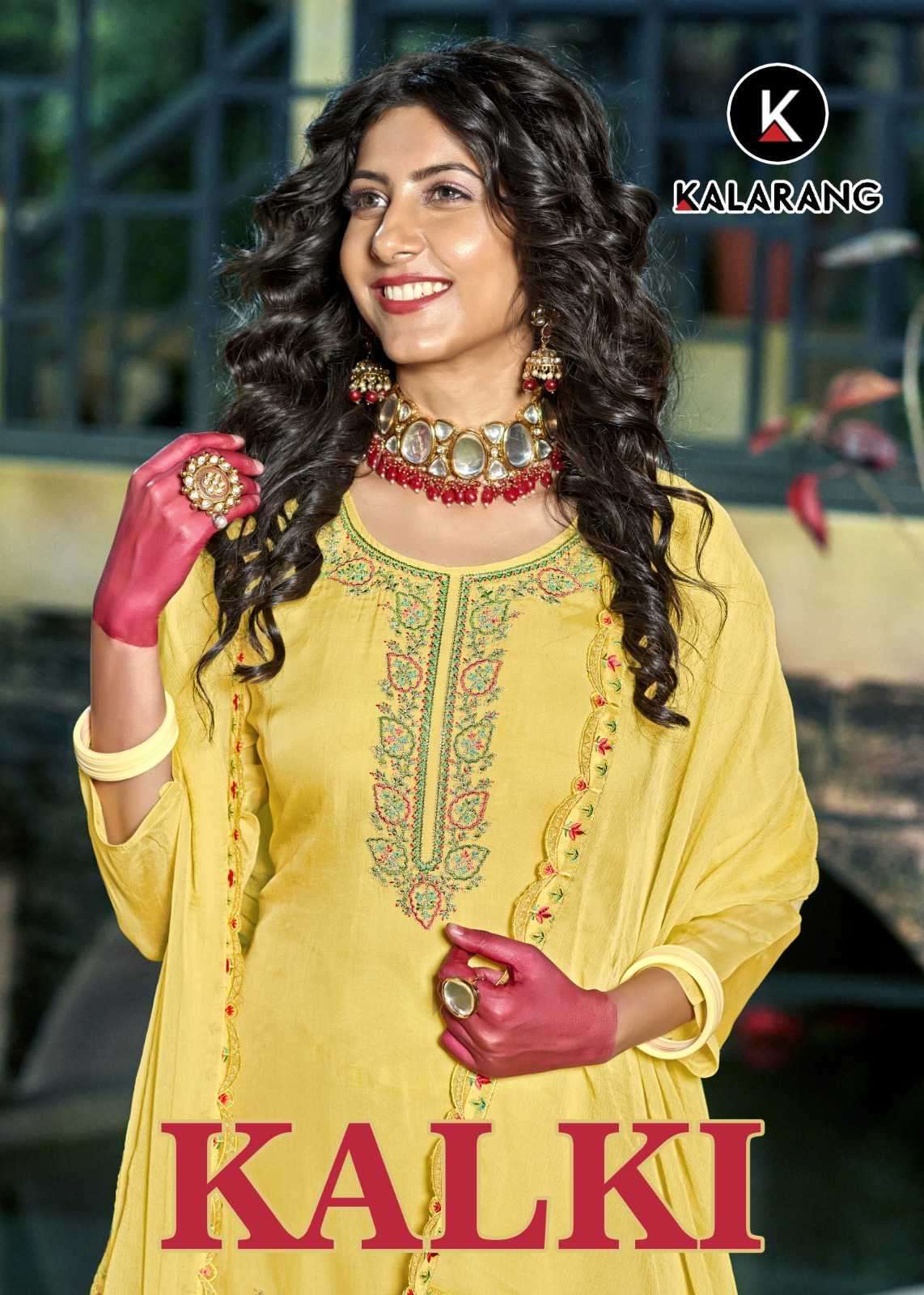 KALKI BY KALARANG 10411 TO 10433  SERIES PURE ORGANZA  DRESSES