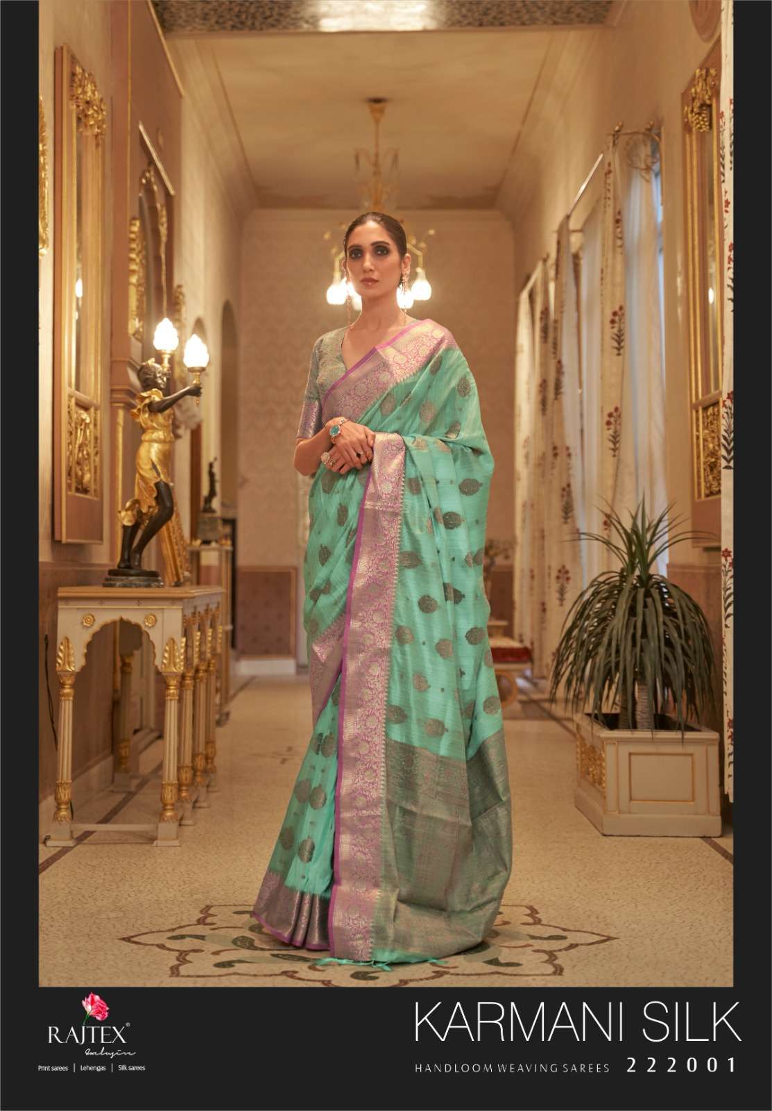 KARMANI SILK BY RAJTEX 222001 TO 2222006 SERIES SOFT HANDLOOM SILK SAREES