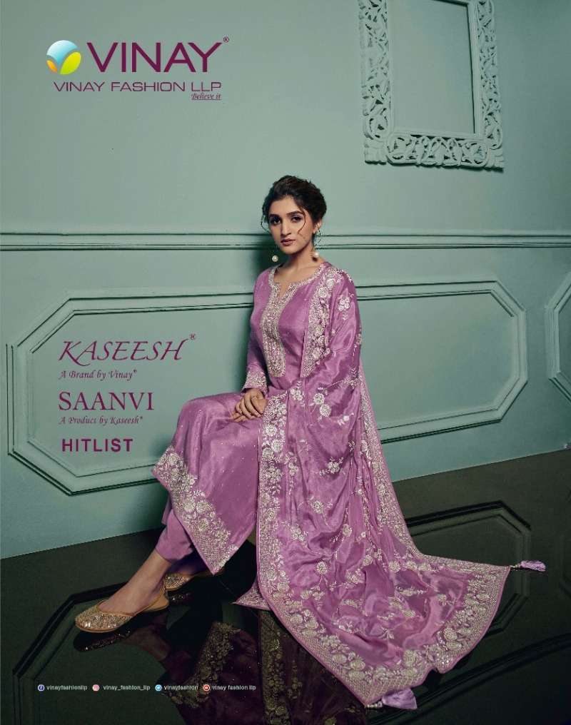 KASEESH SAANVI HIT LIST BY VINAY FASHION  DOLA JACQUARD DRESSES