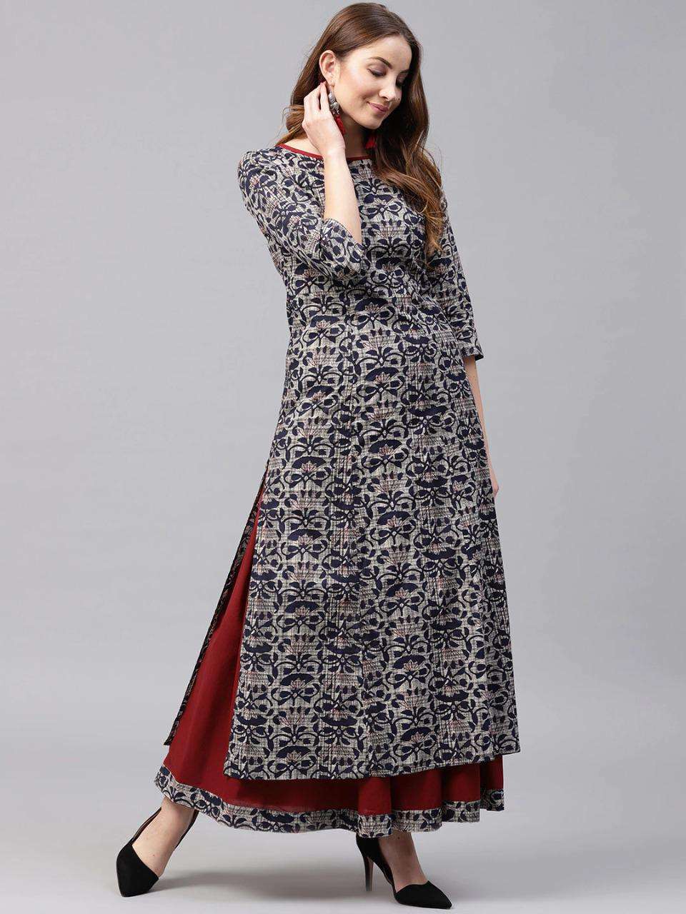 KAYA VOL-5 BY ASLIWHOLESALE DESIGNER FACNY COTTON  KURTA AND SKIRT SET  