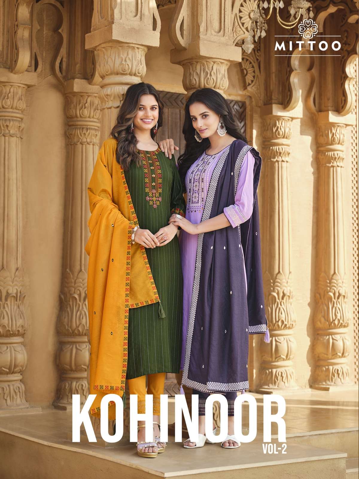 KOHINOOR VOL-2 BY MITTOO 4037 TO 4042 SERIES VISCOSE SILK STITCHED DRESSES