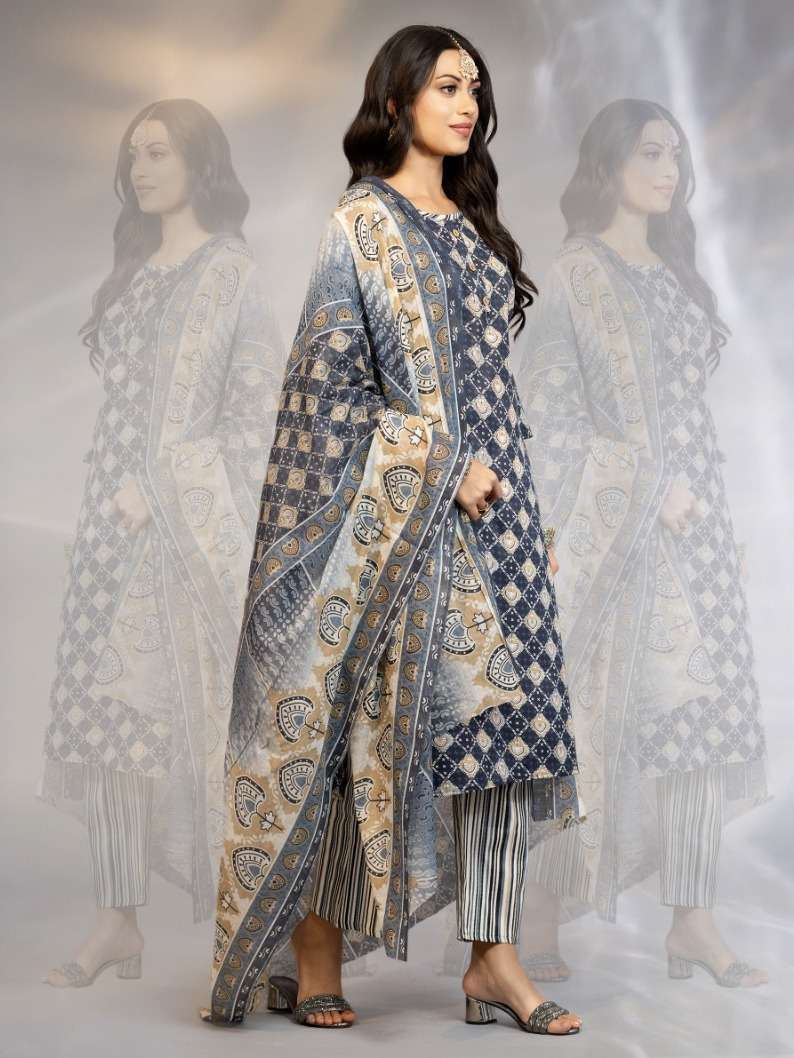 KUKU KATHA BY ASLIWHOLESALE COTTON TWO TONE DRESSES