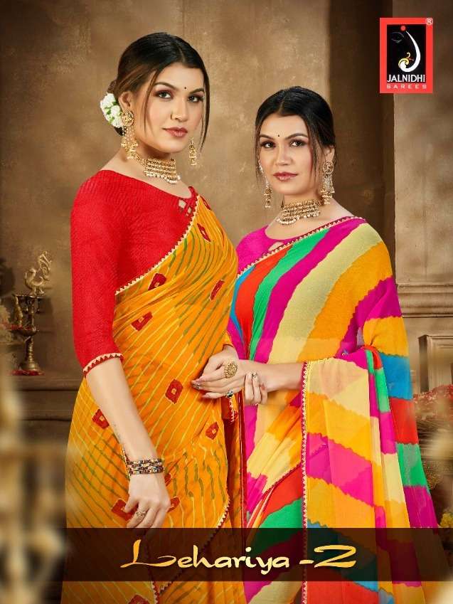 LEHARIYA VOL-2 BY JALNIDHI 10701 TO 10708 SERIES GEORGETTE WORK SAREES