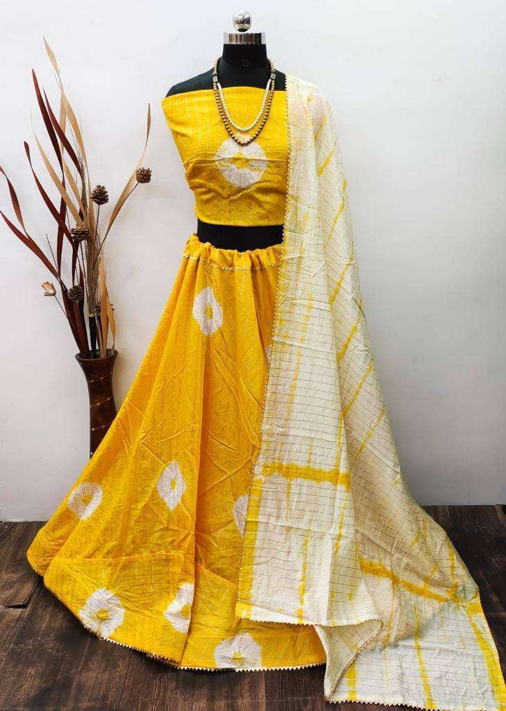 LEHENGA VOL-11 BY ASLIWHOLESALE PURE CHANDERI SILK PRINTED LEHENGA 