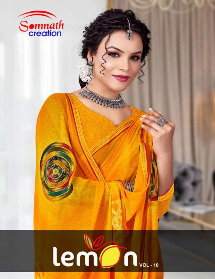 LEMON VOL-10 BY AMARSATH 1001 TO 1008 SERIES FANCY PRINT SAREES