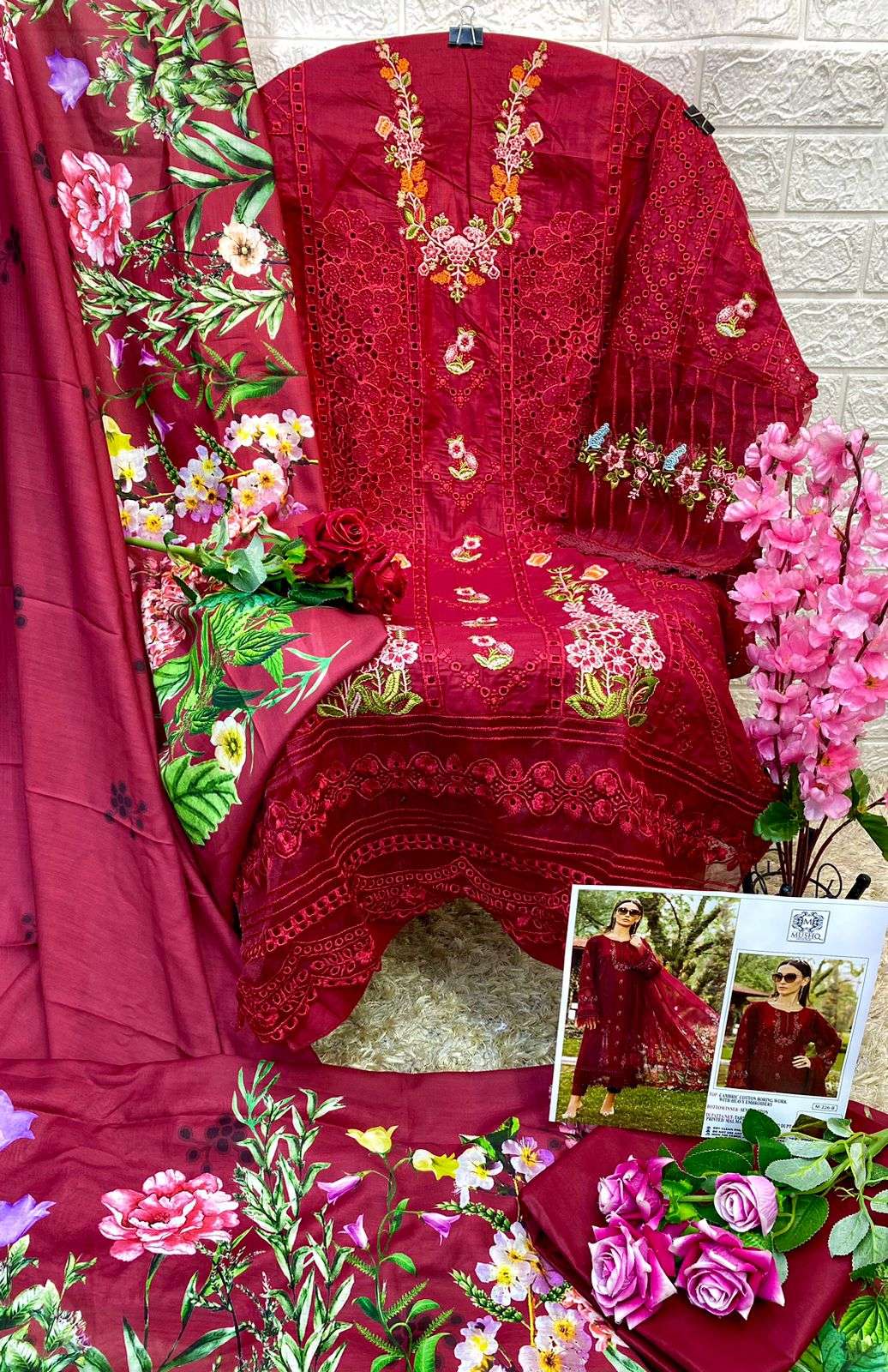 M-226-B HIT DESIGN BY MUSHQ PURE COTTON WORK PAKISTANI DRESSES