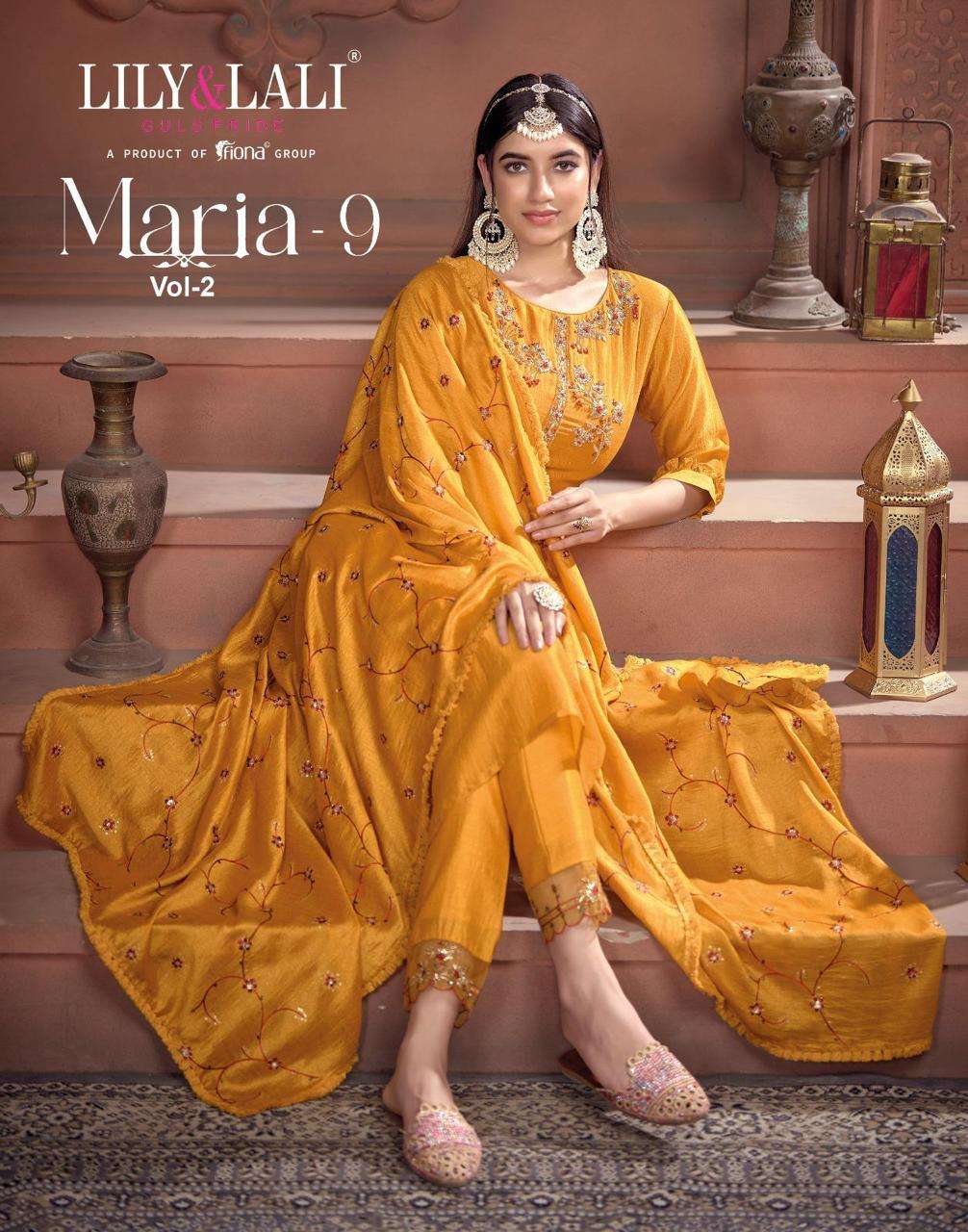 MARIA-9 VOL-2 BY LILY AND LALI 11201 TO 11206 SERIES HANDWORK SILK DRESSES