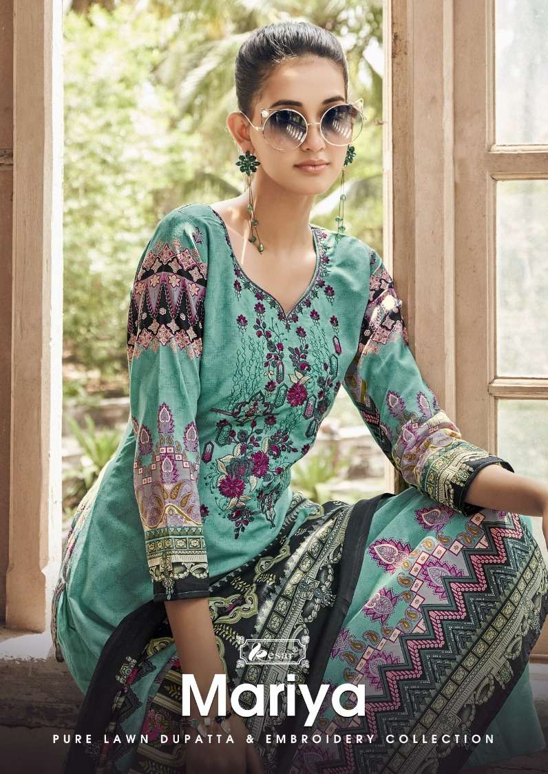 MARIYA BY KESAR 168-001 TO 168-006 SERIES PURE LAWN COTTON PRINTED DRESSES