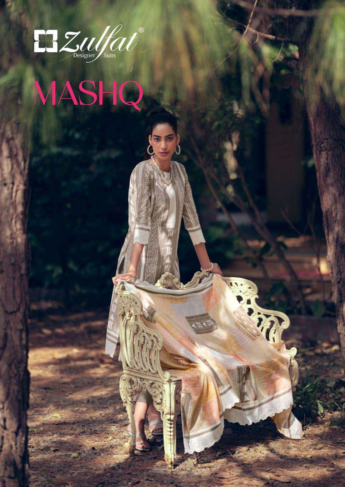 MASHQ BY ZULFAT 502-001 TO 502-010 SERIES DESIGNER PRINTED COTTON DRESSES