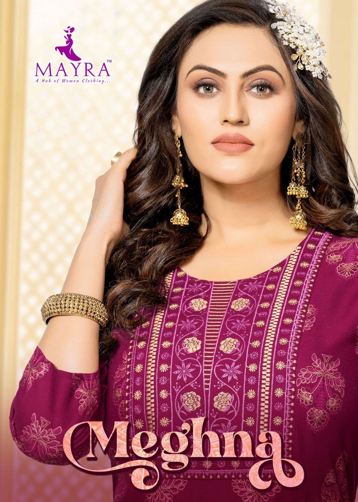 MEGHNA BY MAYRA 80109 TO 80106 SERIES FANCY RAYON WORK KURTI