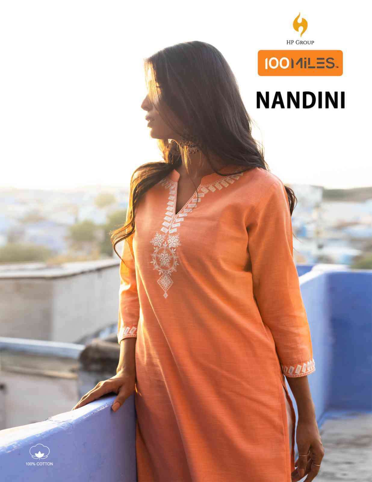 NANDANI BY 100 MILES 01 TO 04 SERIES COTTON EMBROIDERY DRESSES