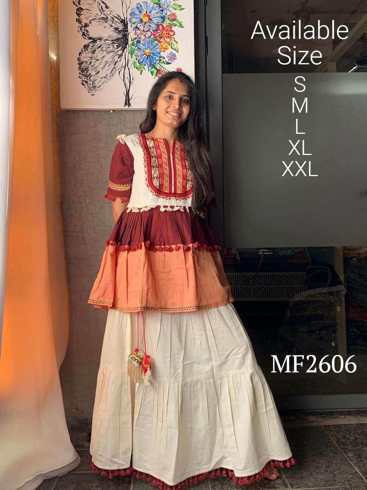 NAVRATRI VOL-10 BY ASLIWHOLESALE 2600 TO 2606 SERIES DESIGNER FANCY SKIRT AND TOP