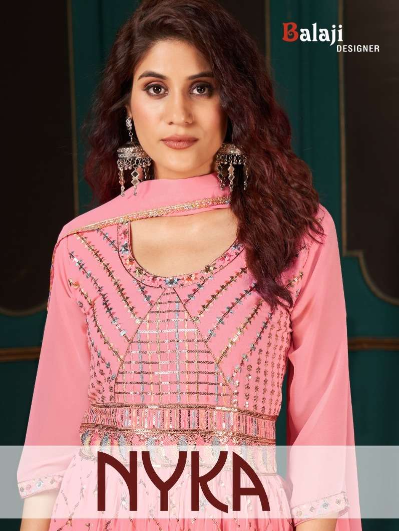 NAYKA BY BALAJI DESIGNER 1001 TO 1004 FANCY GEORGETTE DRESSES