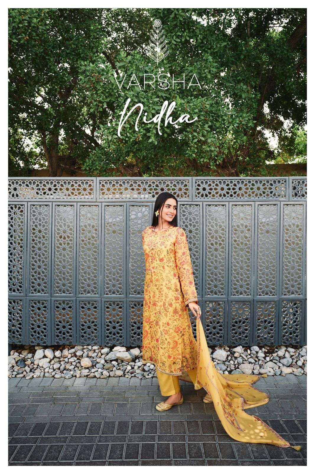 NIDHA BY VARSHA 01 TO 04 SERIES PRINTED ORGANZA WORK DRESSES