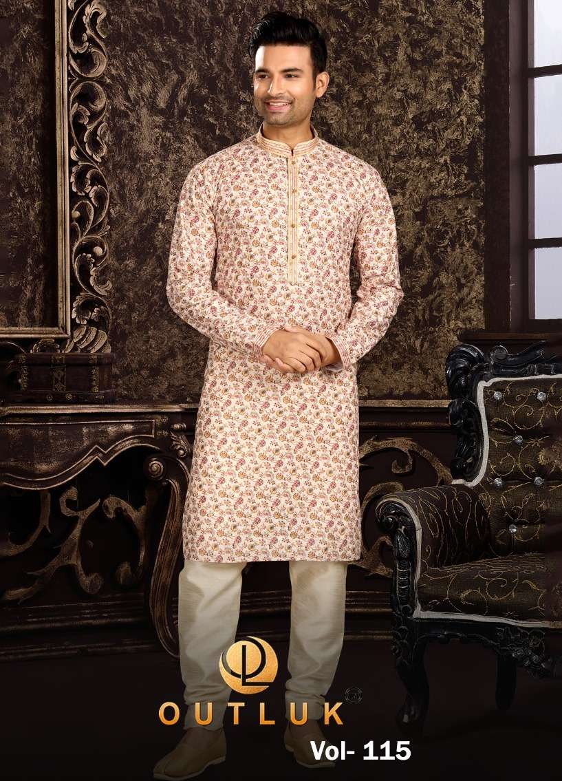 OUTLUK VOL-115 BY OUTLUK 115001 TO 115006 SERIES MENS KURTAS WITH PAJAMA