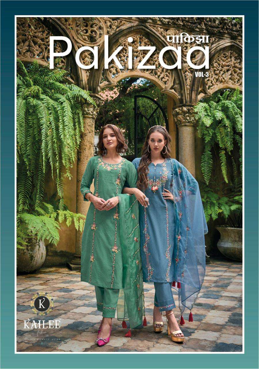 PAKIZAA VOL-3 BY KALKI FASHION 40201 TO 40206 SERIES COTTON STITCHED DRESSES