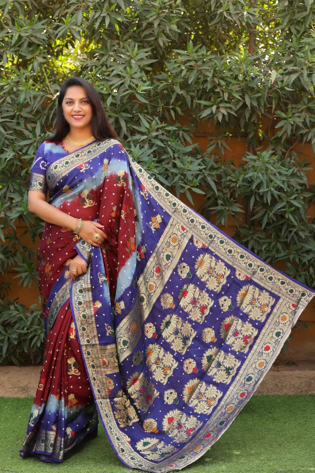 PARNEETA BY ASLIWHOLESALE DESIGNER BANDHANI PRINTED SILK SAREES