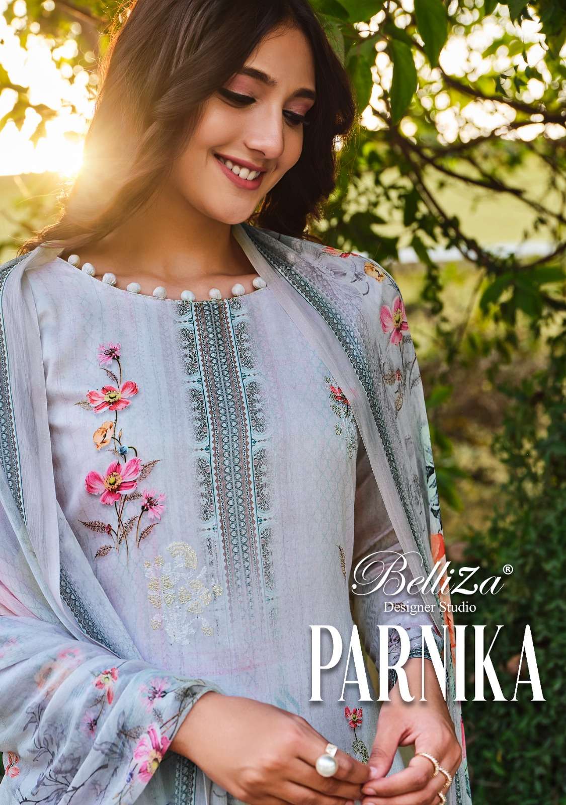 PARNIKA BY BELLIZA 768-001 TO 768-006 SERIES COTTON EMBROIDERY DRESSES