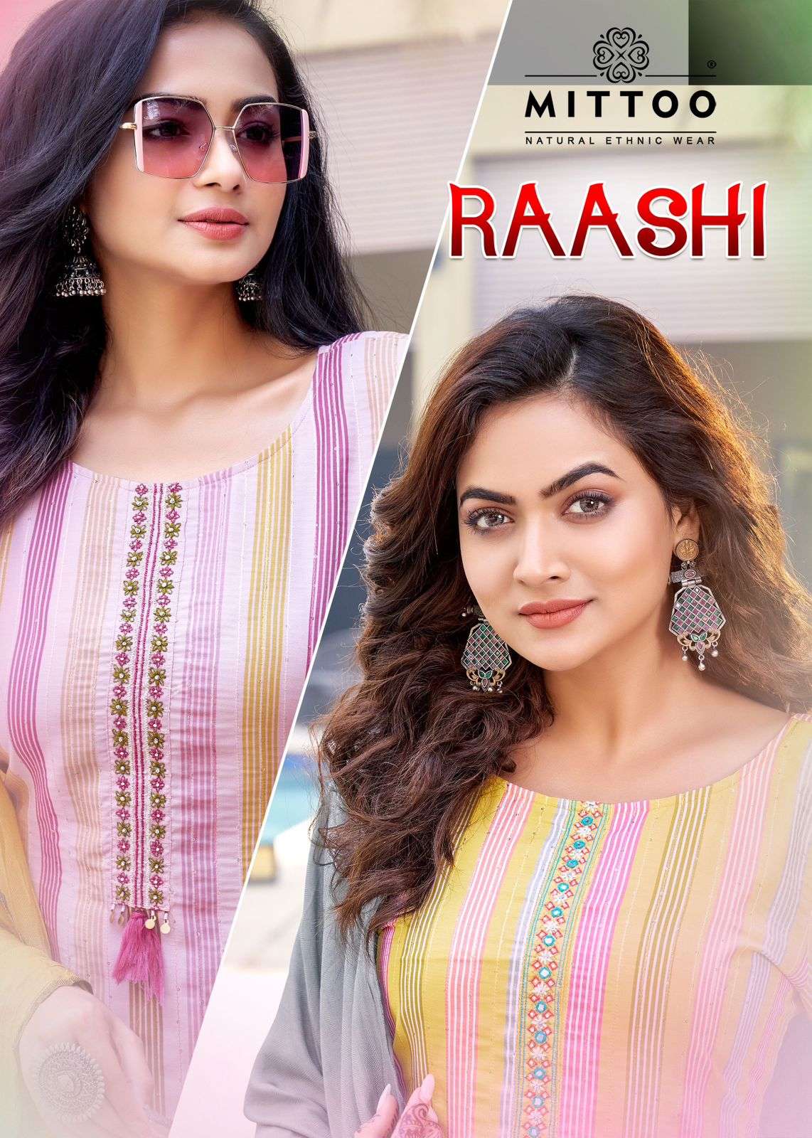 RAASHI BY MITTOO 1001 TO 1006 SERIES MUSLIN DIGITAL STITCHED DRESSES