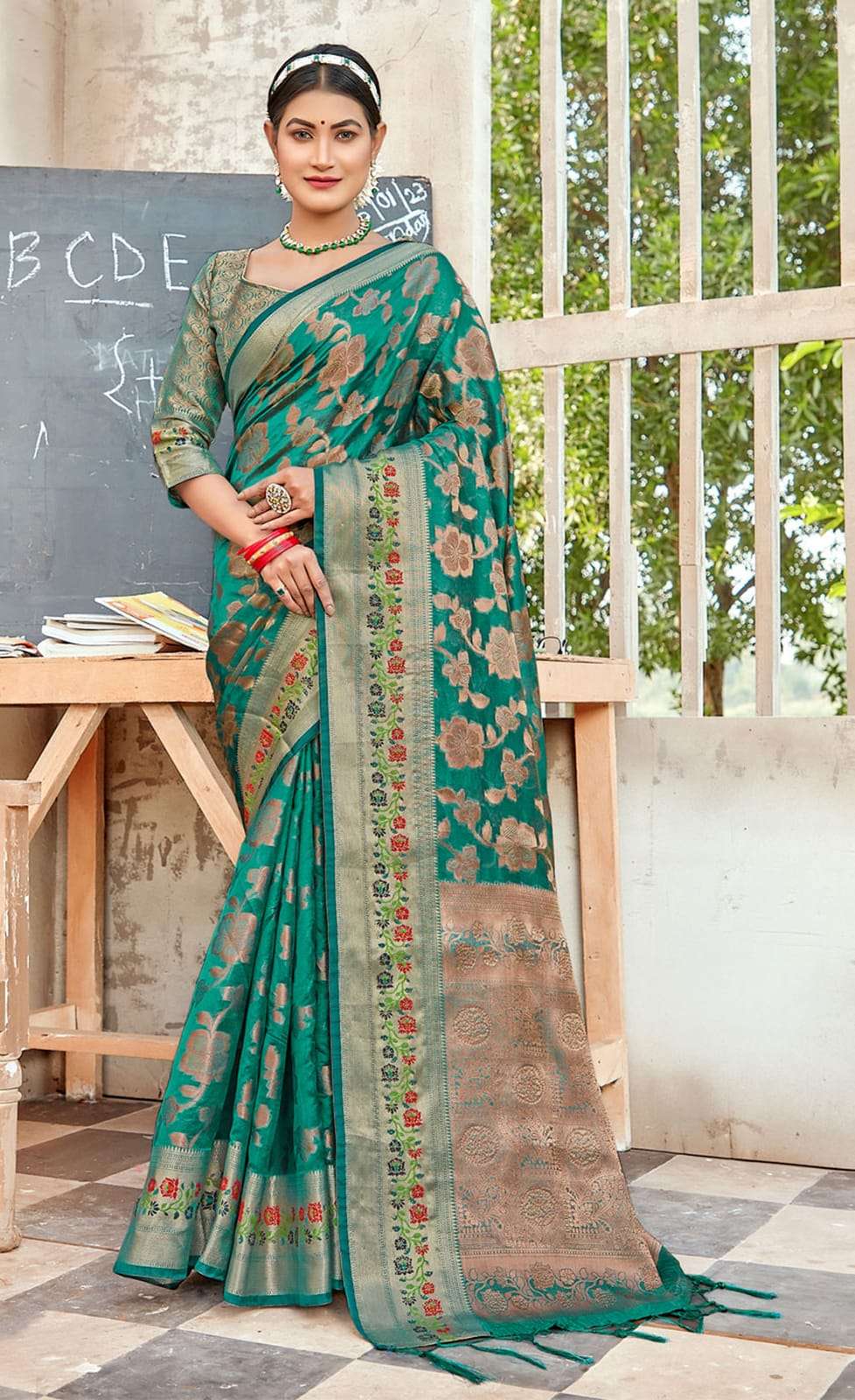 RASHMIK BY BUNAWAT 1001 TO 1006 SERIES DESIGNER ORGANZA WORK SAREES