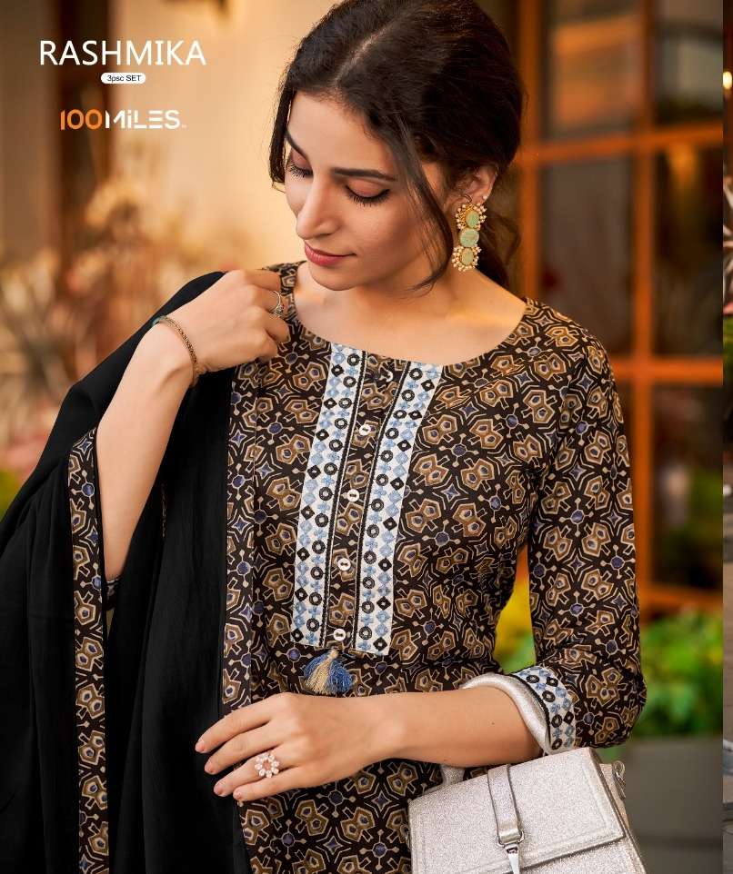 RASHMIKA BY 100 MILES 01 TO 04 SERIES PURE COTTON FOIL PRINT DRESSES