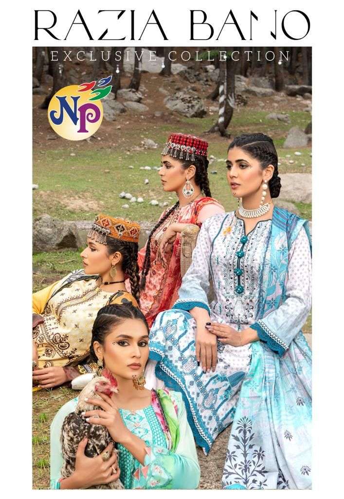 RAZIA BANO BY NAND GOPAL 1001 TO 1008 SERIES PURE COTTON PRINT DRESSES