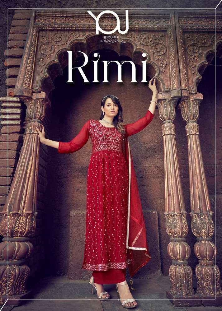 RIMI BY YOU 201 TO 205 SERIES GEORGETTE EMBROIDERY STITCHED DRESSES