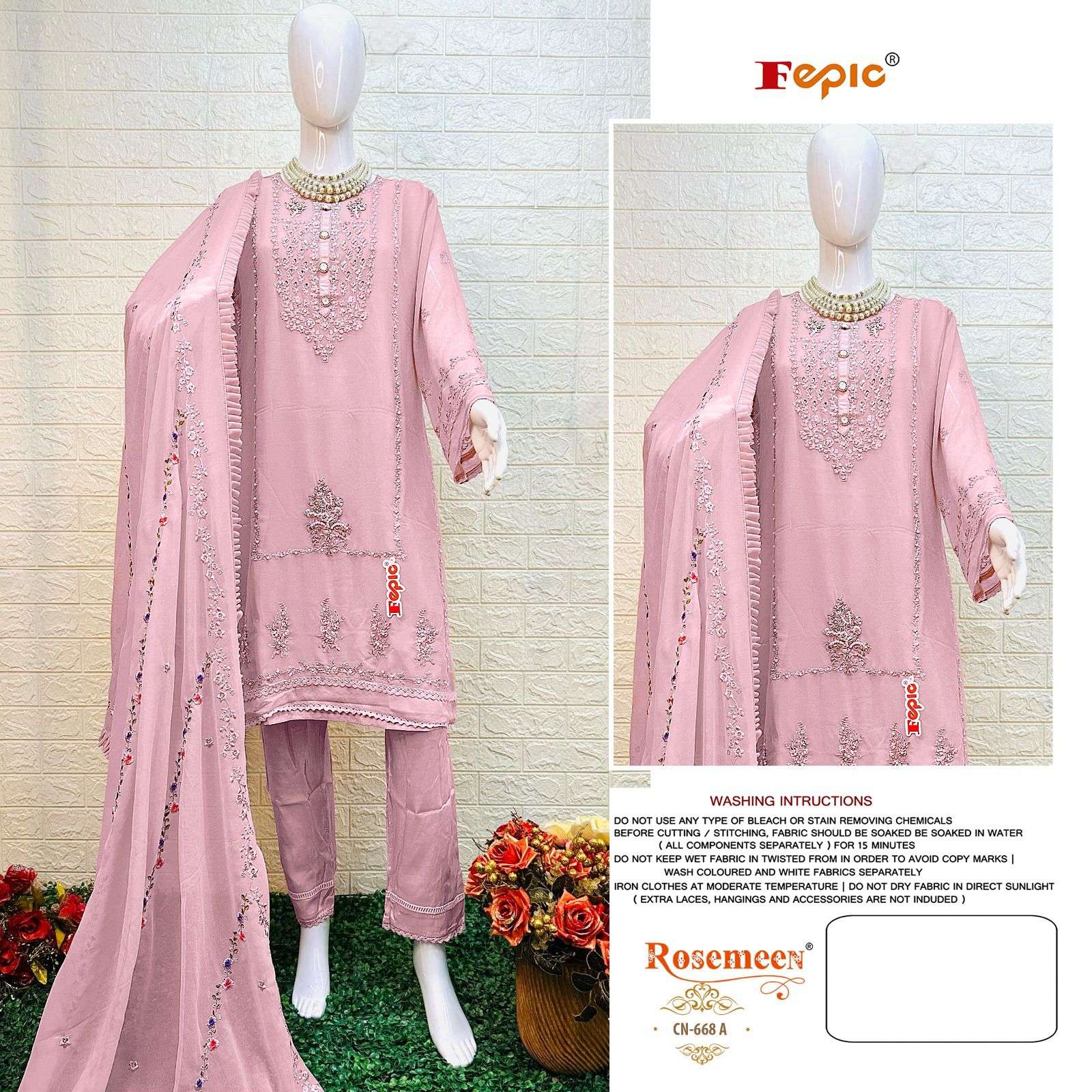 ROSEMEEN CN-668 COLOURS BY FEPIC GEORGETTE STICHED PAKISTANI DRESSES