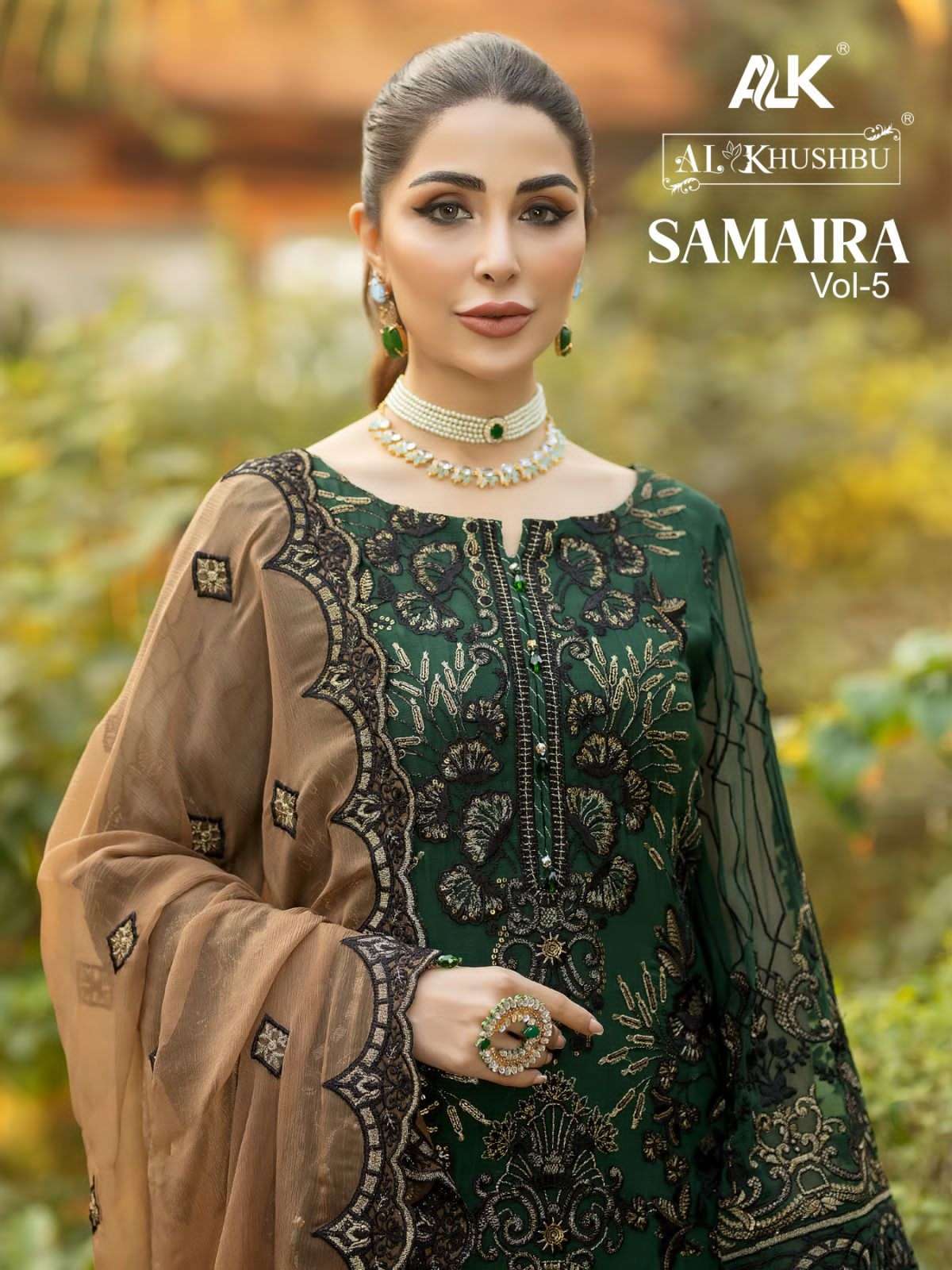 SAMAIRA VOL-5 BY AL KHUSHBU 4044 TO 4046 SERIES GEORGETTE WORK PAKISTANI DRESSES