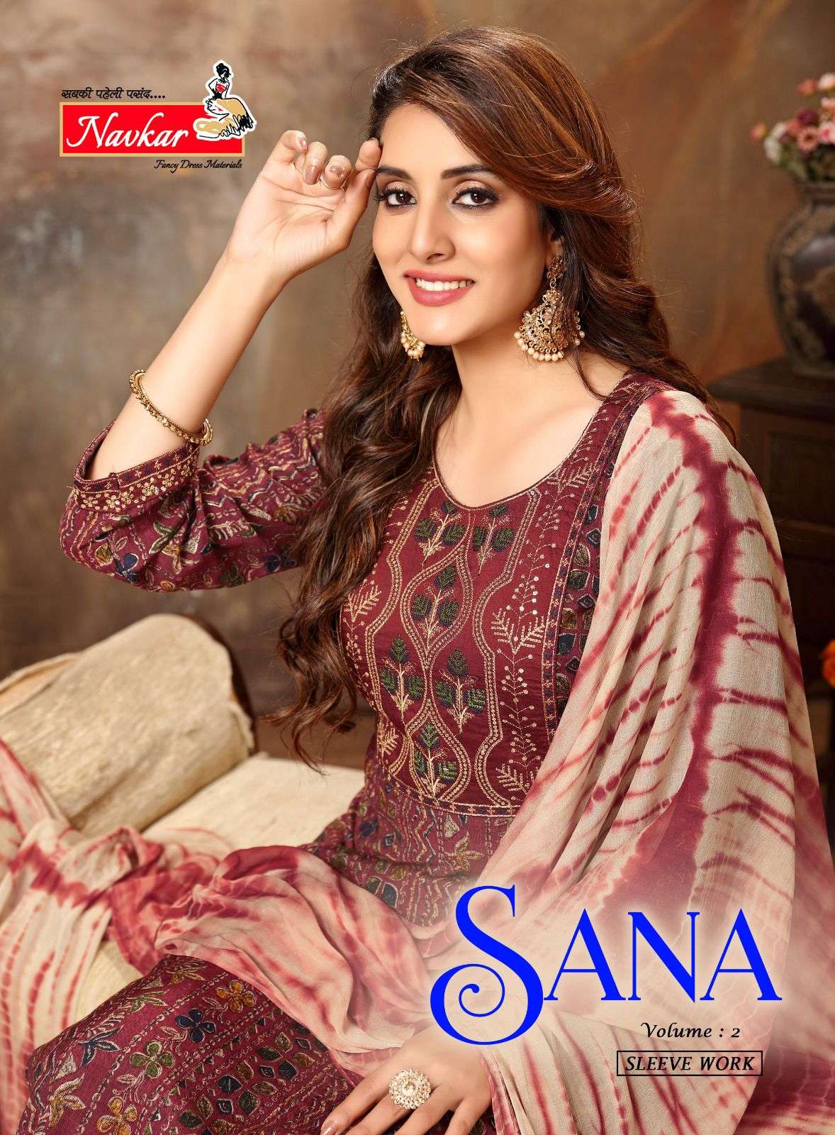 SANA VOL-2 BY NAVKAR 201 TO 208 SERIES RAYON EMBROIDERY STITCHED DRESSES