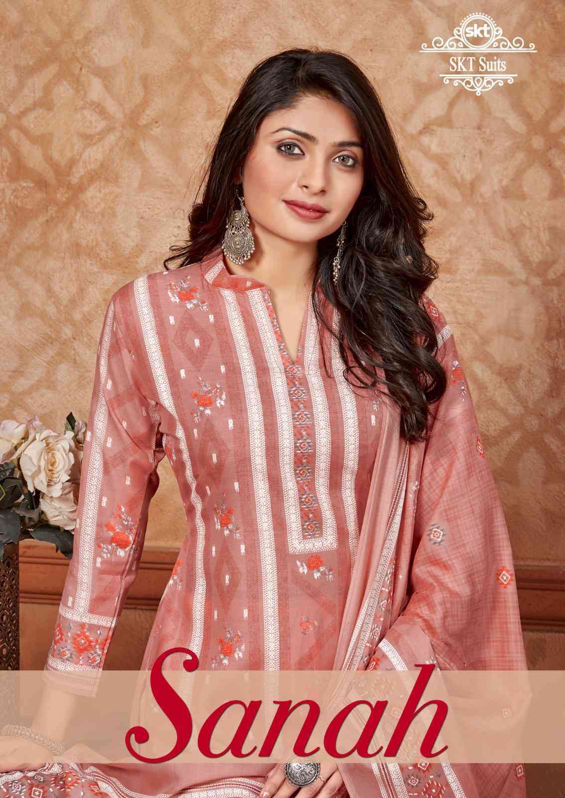 SANAH BY SKT SUITS 1001 TO 1012 SERIES COTTON DIGITAL PRINT DRESSES