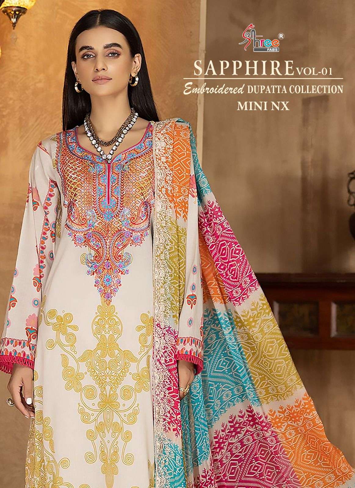 SAPPHIRE VOL-1 MINI NX BY SHREE FABS HEAVY COTTON PAKISTANI DRESSES