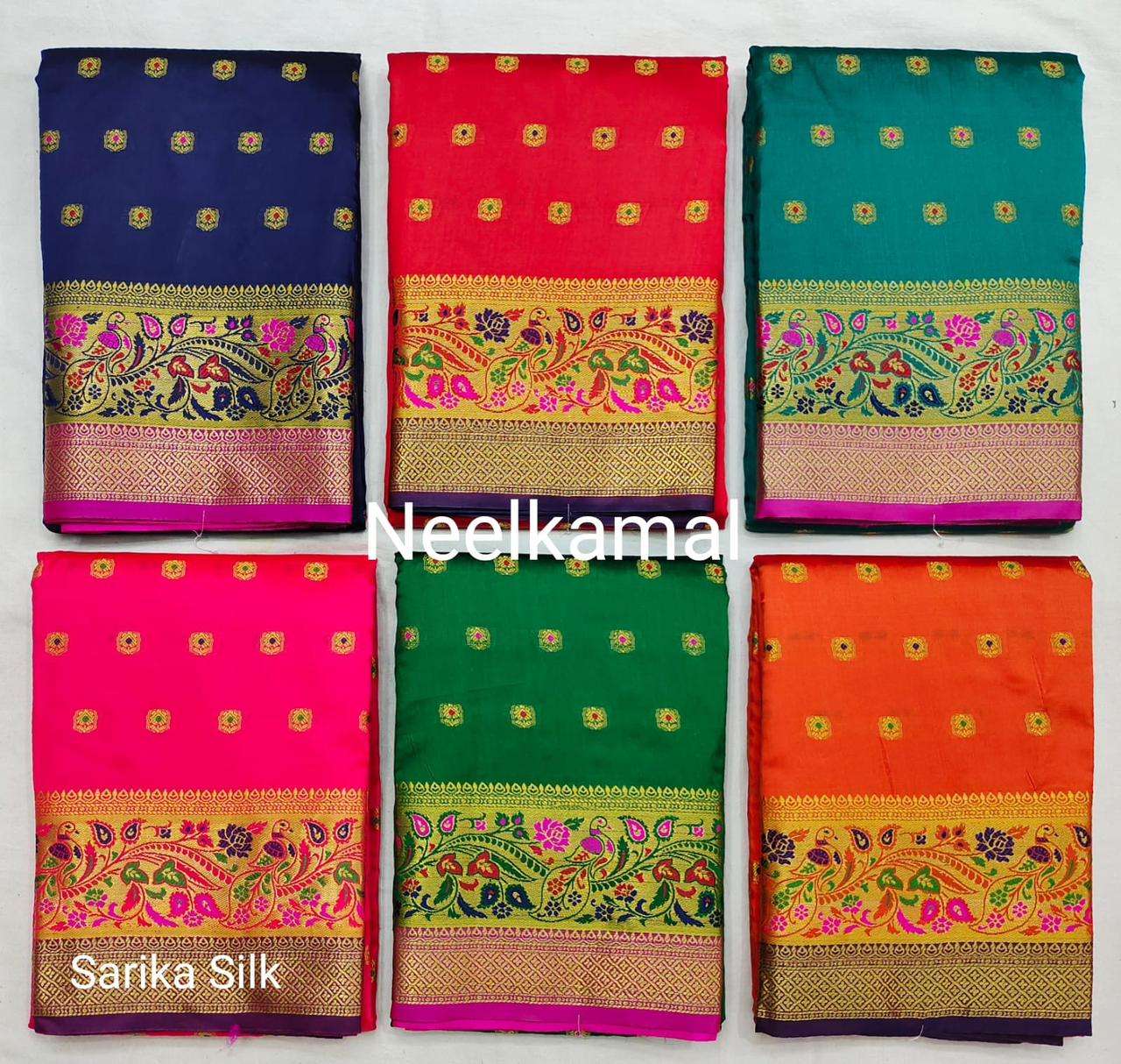 SARIKA SILK BY NEELKAMAL SAREES INDIAN LATEST DESIGNER SILK SAREES