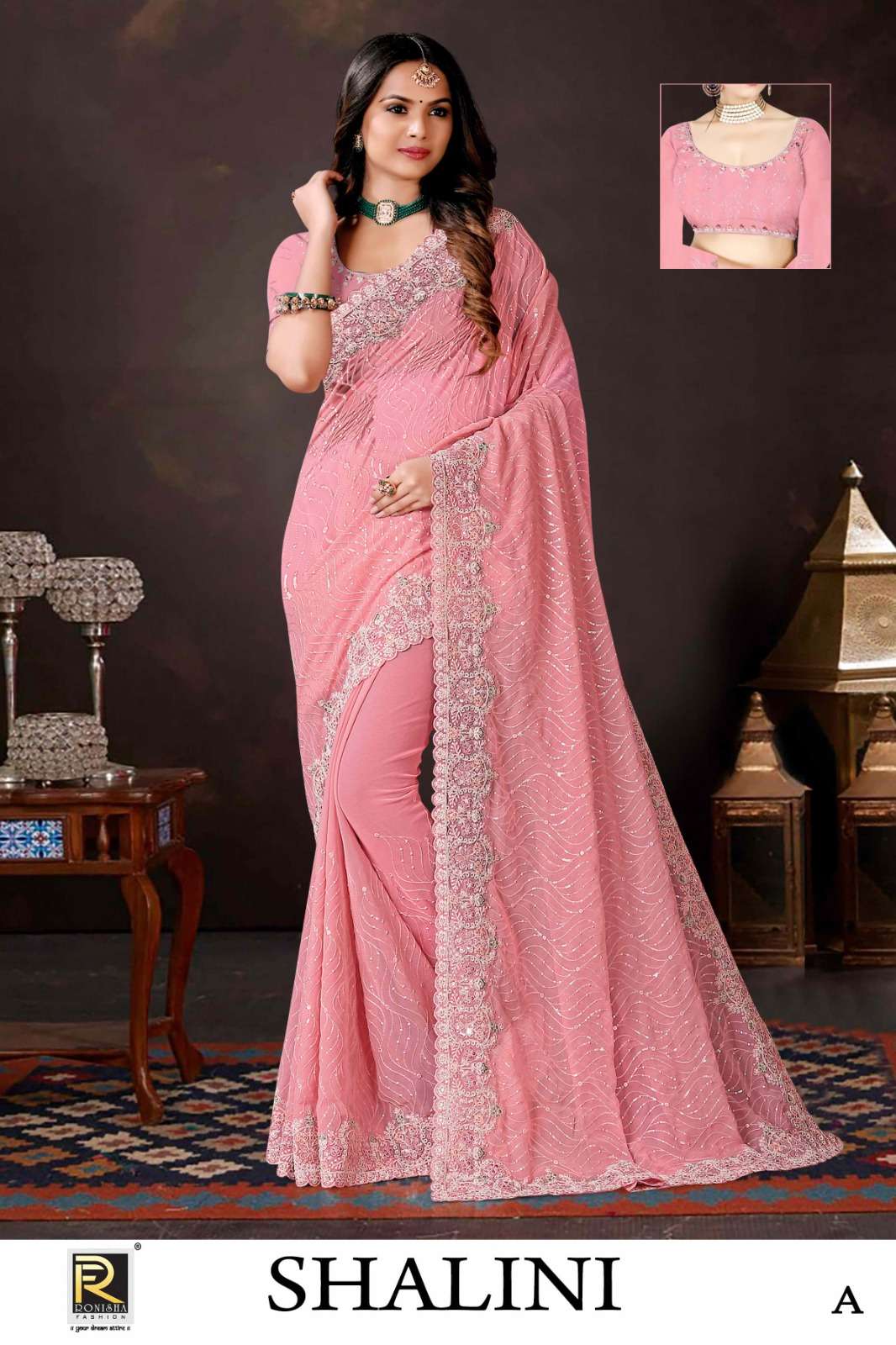 SHALINI BY RONISHA FASHION DESIGNER GEORGETTE FANCY SAREES